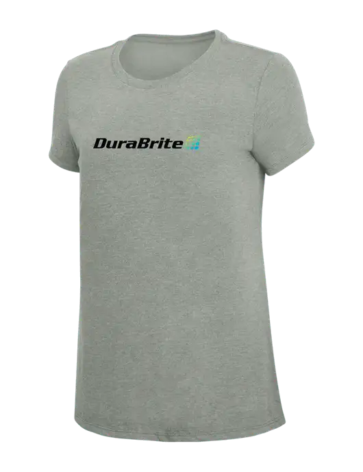 Womens Simply Soft Grey Frost 4.5oz  Poly/Combed Ring Spun Cotton T-Shirt w/DuraBrite Logo