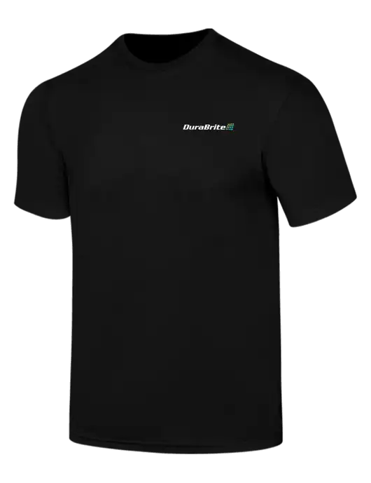 Simply Soft Black 4.5oz  Poly/Combed Ring Spun Cotton T-Shirt w/DuraBrite Logo