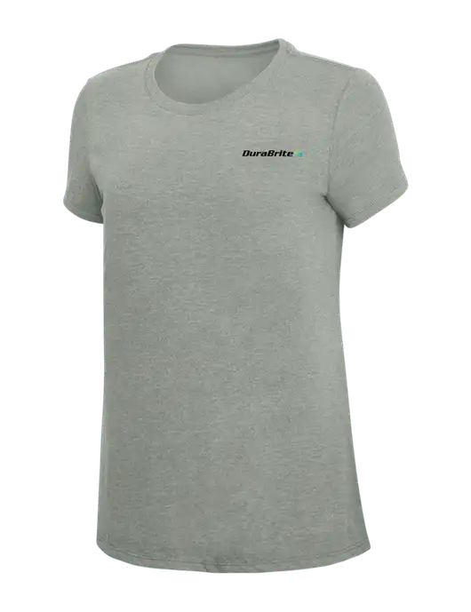 Womens Simply Soft Grey Frost 4.5oz  Poly/Combed Ring Spun Cotton T-Shirt w/DuraBrite Logo