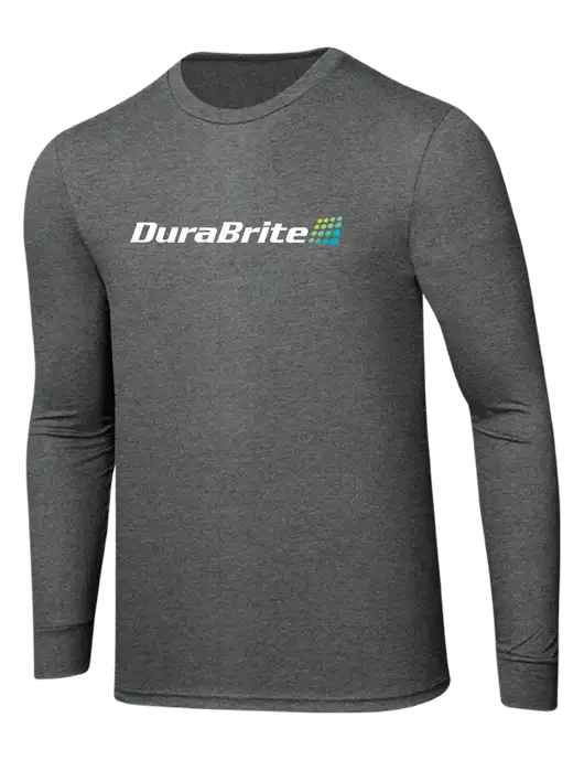 Simply Soft Long Sleeve Medium Grey Frost 4.5 oz, Poly/Combed Ring Spun Cotton T-Shirt w/DuraBrite Logo