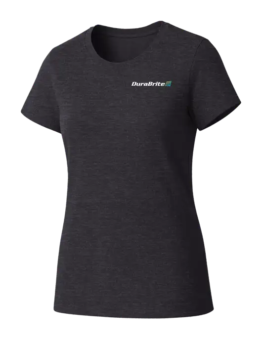 Womens Seriously Soft Heathered Charcoal T-Shirt w/DuraBrite Logo