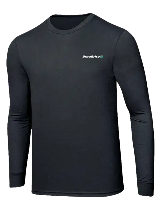 Simply Soft Long Sleeve Black Frost 4.5 oz, Poly/Combed Ring Spun Cotton T-Shirt w/DuraBrite Logo