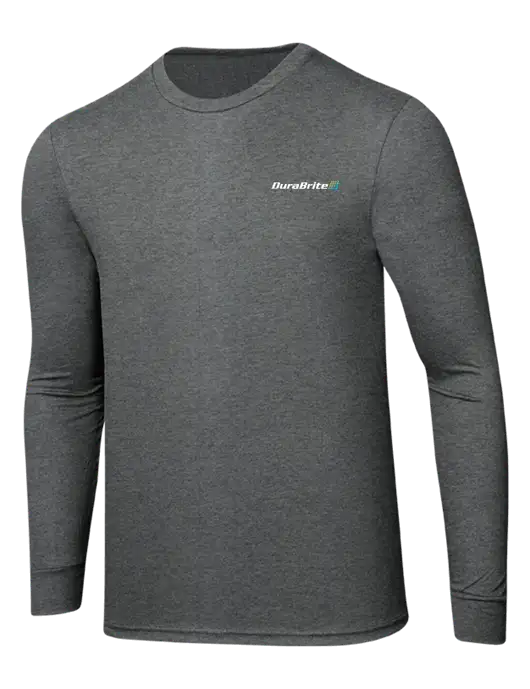 Simply Soft Long Sleeve Medium Grey Frost 4.5 oz, Poly/Combed Ring Spun Cotton T-Shirt w/DuraBrite Logo