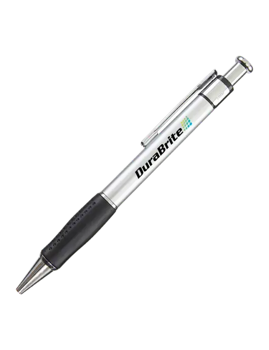 Malta Silver Pen - Black Ink w/DuraBrite Logo