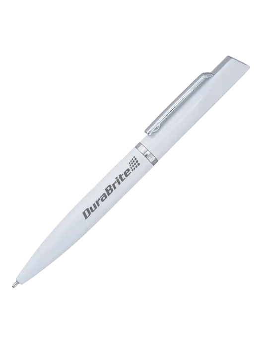 Santos White Pen - Black Ink w/DuraBrite Logo