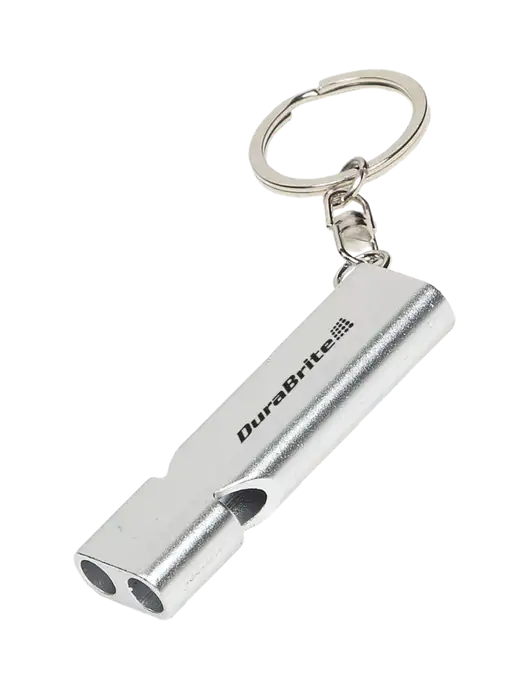 Quick Alert Silver Safety Whistle w/DuraBrite Logo