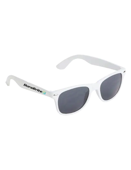 Daytona White Sunglasses w/DuraBrite Logo