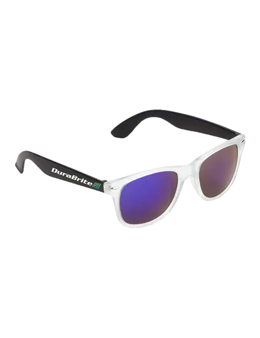 Key West Black Mirrored Sunglasses w/DuraBrite Logo