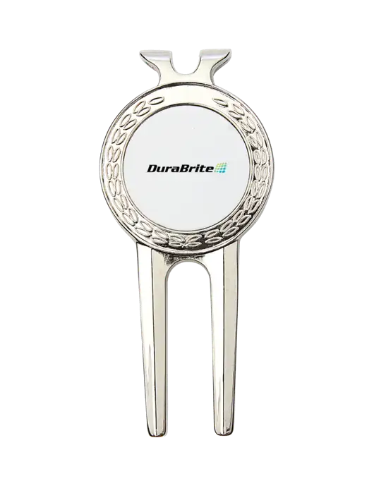 Silver Divot Tool, 1.5 x 3 w/DuraBrite Logo