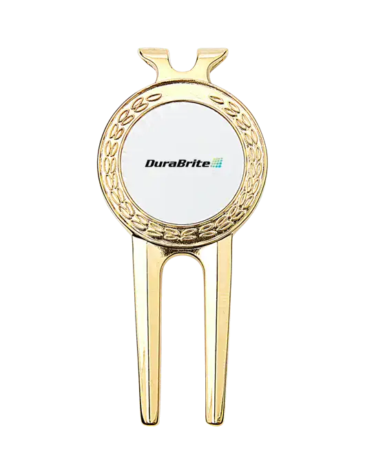 Gold Divot Tool, 1.5 x 3 w/DuraBrite Logo