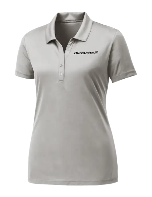 Womens Very Light Grey PosiCharge Competitor Polo w/DuraBrite Logo