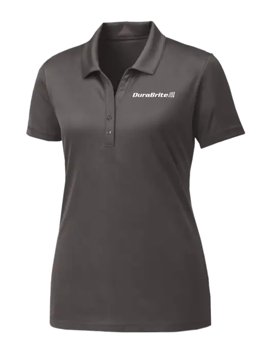 Womens Dark Grey PosiCharge Competitor Polo w/DuraBrite Logo