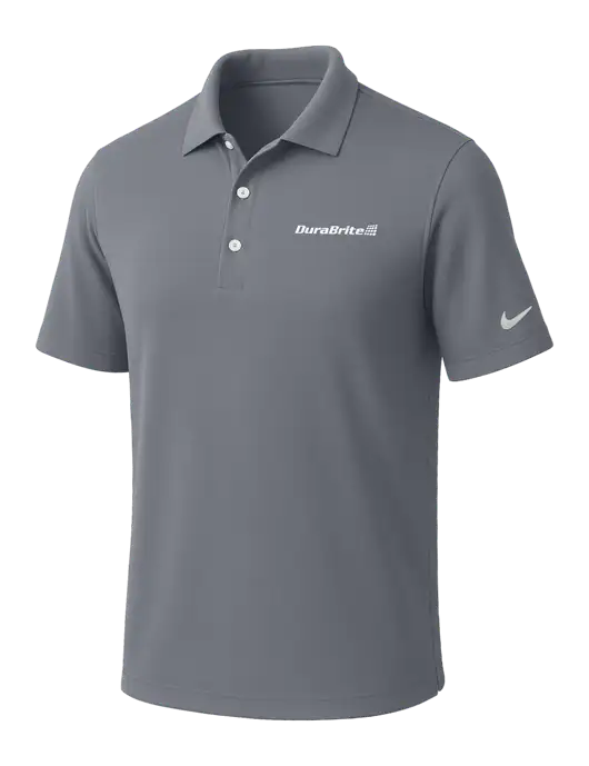 NIKE Medium Grey Dri-Fit Micro Pique Polo w/DuraBrite Logo