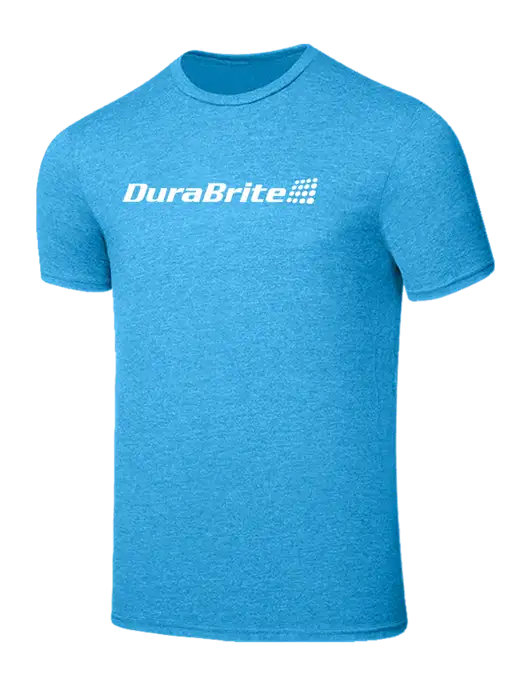 Seriously Soft Heathered Sapphire Blue T-Shirt w/DuraBrite Logo