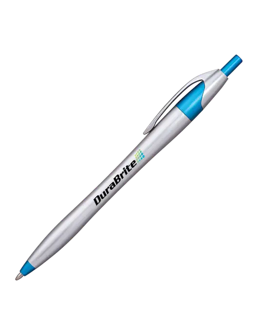 Novella Sapphire/Chrome Bright Pen - Blue Ink w/DuraBrite Logo