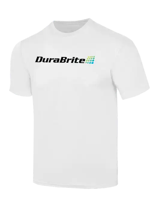 Simply Soft White 4.5oz  Poly/Combed Ring Spun Cotton T-Shirt w/DuraBrite Logo