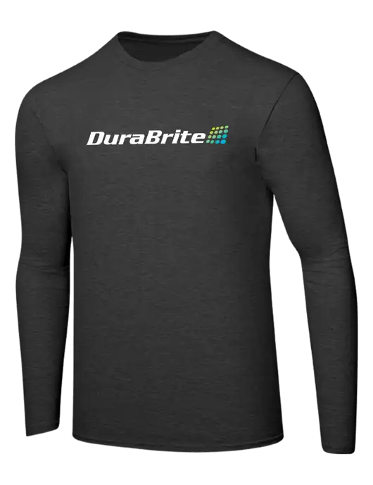 Ring Spun Dark Heather Grey 4.5 oz Long Sleeve T-Shirt w/DuraBrite Logo
