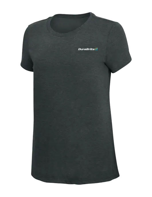 Womens Simply Soft Black Frost 4.5oz Poly/Combed Ring Spun Cotton T-Shirt w/DuraBrite Logo