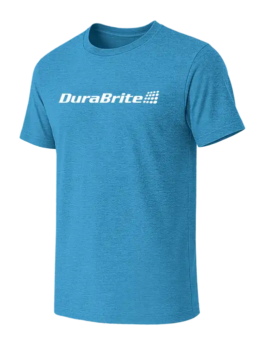 BELLA+CANVAS Heather Sapphire CVC Short Sleeve Tee w/DuraBrite Logo