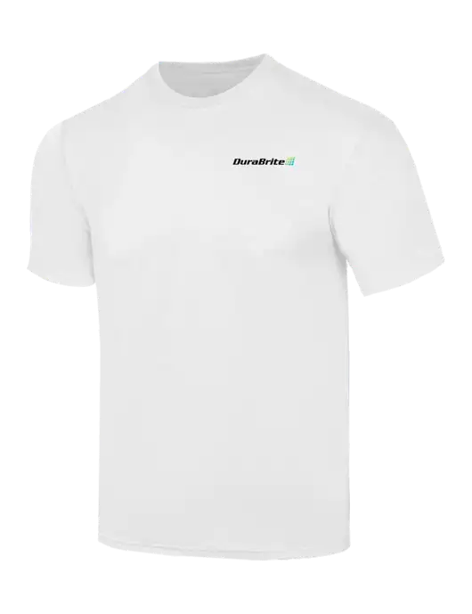 Simply Soft White 4.5oz  Poly/Combed Ring Spun Cotton T-Shirt w/DuraBrite Logo