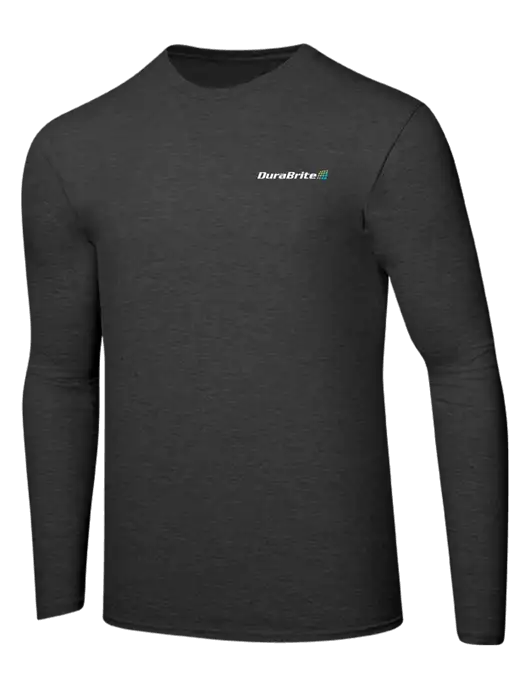 Ring Spun Dark Heather Grey 4.5 oz Long Sleeve T-Shirt w/DuraBrite Logo
