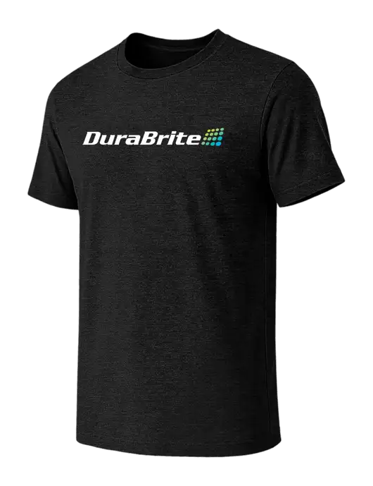 BELLA+CANVAS Black Heather CVC Short Sleeve Tee w/DuraBrite Logo