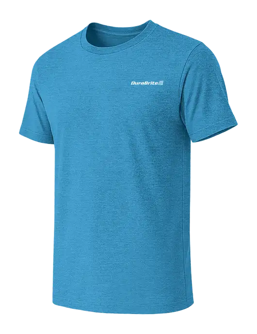 BELLA+CANVAS Heather Sapphire CVC Short Sleeve Tee w/DuraBrite Logo