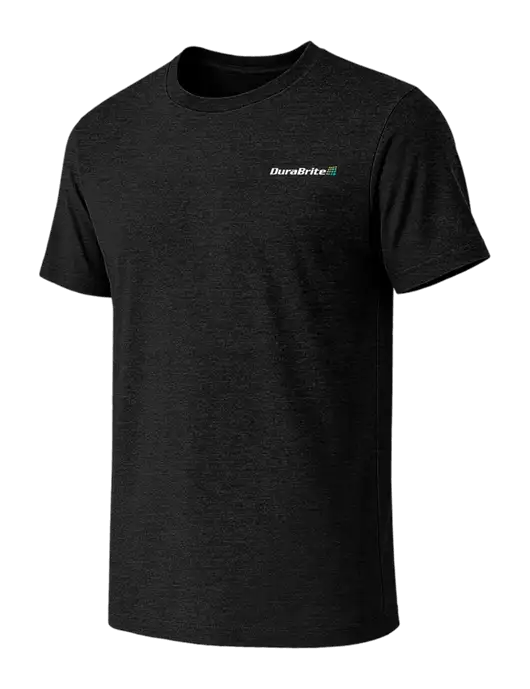 BELLA+CANVAS Black Heather CVC Short Sleeve Tee w/DuraBrite Logo