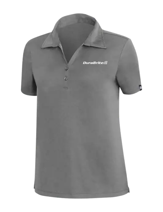 TravisMathew Med Dark Grey Womens Coto Performance Polo w/DuraBrite Logo