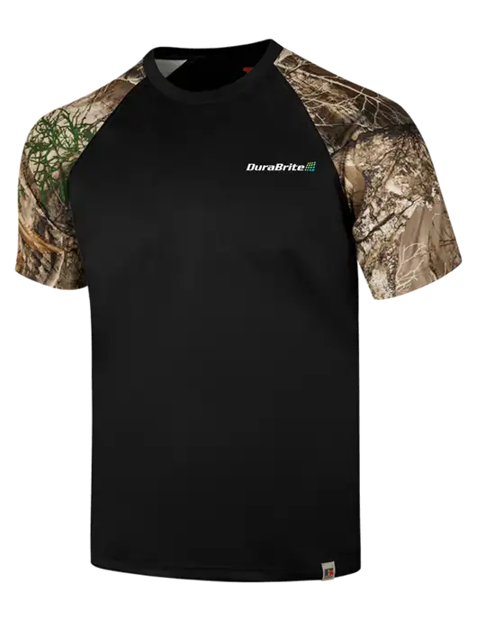 Russell Outdoors Black/Realtree Edge Camo Colorblock Performance T-Shirt w/DuraBrite Logo