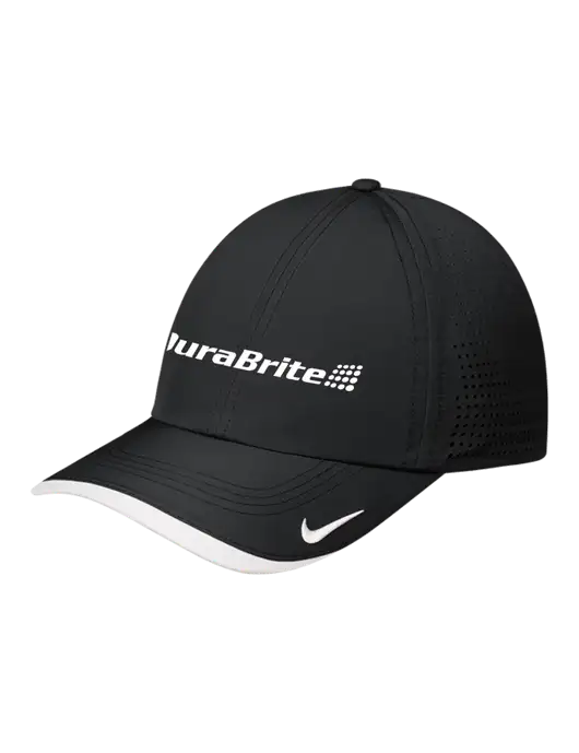Nike Black/White Dri-FIT Perforated Performance Cap w/DuraBrite Logo