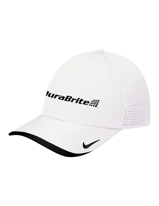 Nike White/Black Dri-FIT Perforated Performance Cap w/DuraBrite Logo