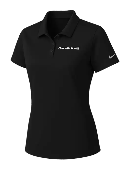 Nike Womens Black Dry Essential Solid Polo w/DuraBrite Logo