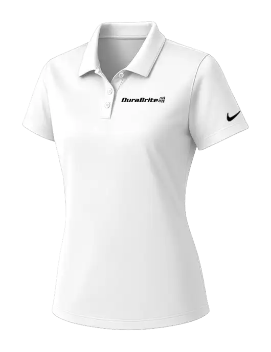 Nike Womens White Dry Essential Solid Polo w/DuraBrite Logo