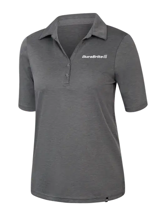 TravisMathew Womens Black Heather Sunsetters Polo w/DuraBrite Logo