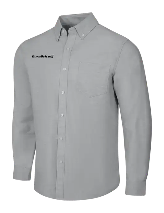 Light Grey SuperPro Oxford Shirt w/DuraBrite Logo