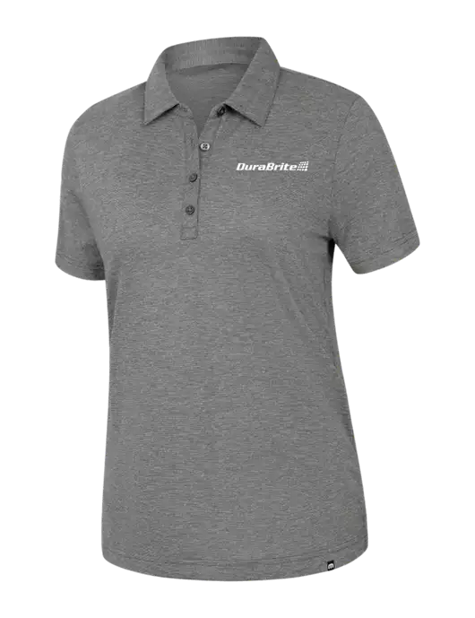 TravisMathew Womens Dark Grey Heather Sunnyvale Polo w/DuraBrite Logo