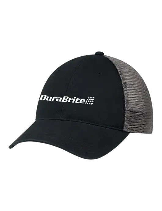 Richardson 111 Garment Washed Trucker Cap Black w/Charcoal Mesh w/DuraBrite Logo