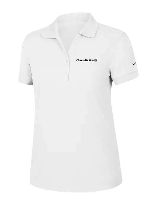 Nike Womens Dri-FIT Classic White Polo w/DuraBrite Logo