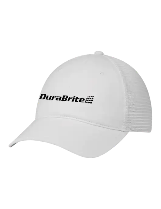 Richardson 111 Garment Washed Trucker Cap White w/White Mesh w/DuraBrite Logo