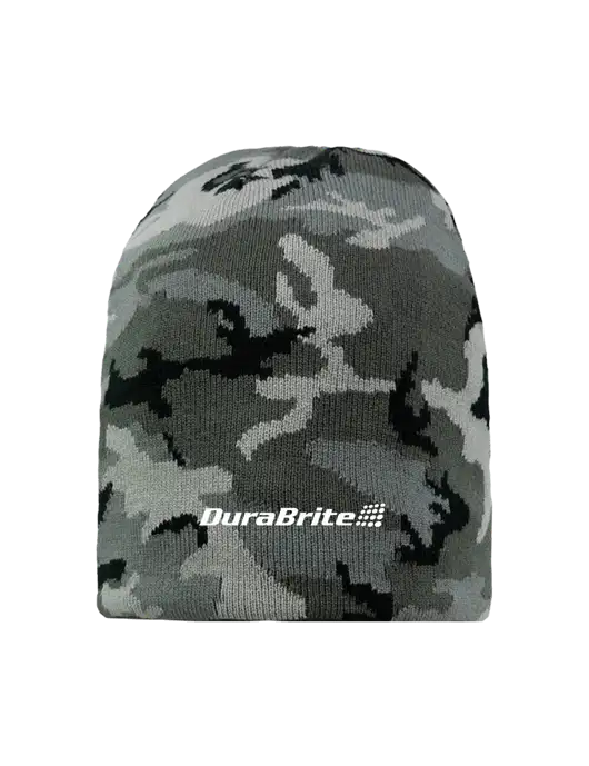 Grey Camo Element Knit Beanie w/DuraBrite Logo
