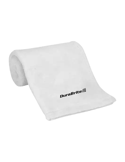 White Alpine Fleece Mink Touch Luxury Baby Blanket  w/DuraBrite Logo