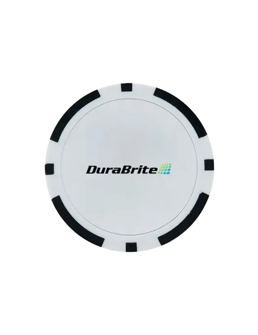 Black Poker Chip Ball Marker w/DuraBrite Logo