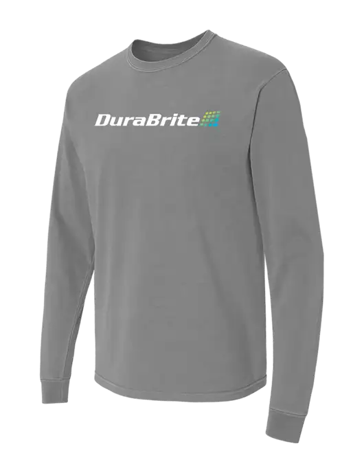 Comfort Colors Garment-Dyed Medium Grey Heavyweight Long Sleeve T-Shirt w/DuraBrite Logo