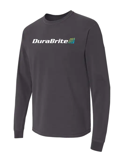 Comfort Colors Garment-Dyed Dark Grey Heavyweight Long Sleeve T-Shirt w/DuraBrite Logo