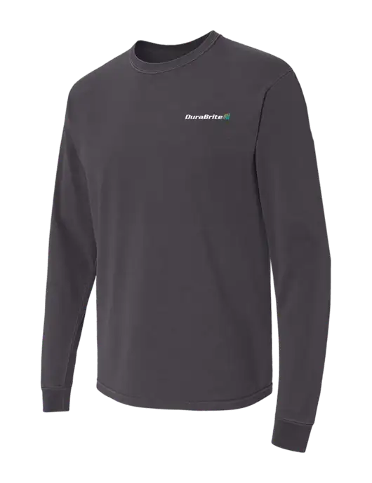 Comfort Colors Garment-Dyed Dark Grey Heavyweight Long Sleeve T-Shirt w/DuraBrite Logo
