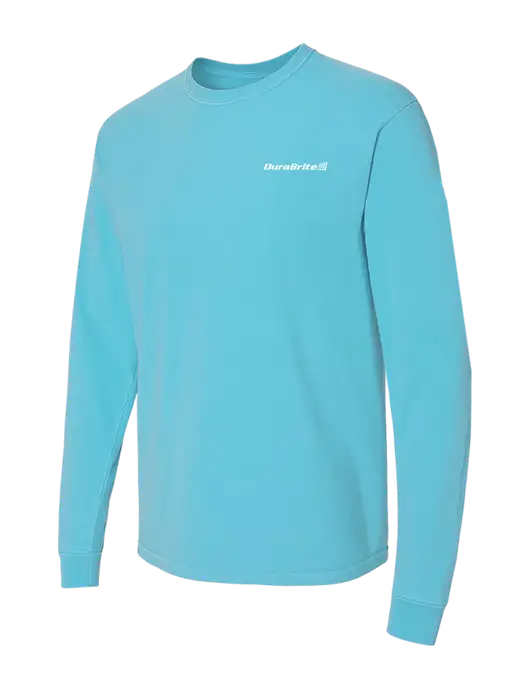 Comfort Colors Garment-Dyed Light Sapphire Heavyweight Long Sleeve T-Shirt w/DuraBrite Logo