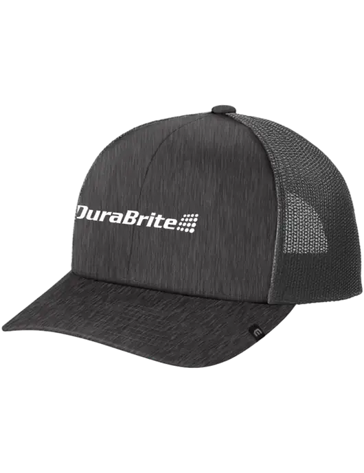 TravisMathew Very Dark Grey Heather Cruz Trucker Cap w/DuraBrite Logo