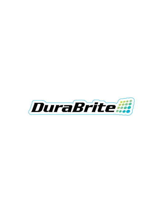 Medium Large Decal (approx 6.75 in wide) w/ DuraBrite Logo