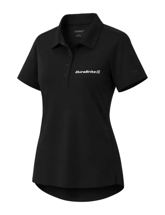 OGIO Womens Envision Black Polo w/DuraBrite Logo